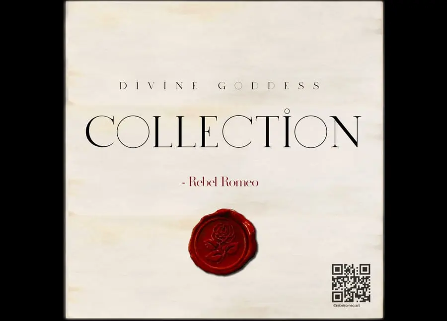 Divine Goddess collection cover — wax seal on parchment